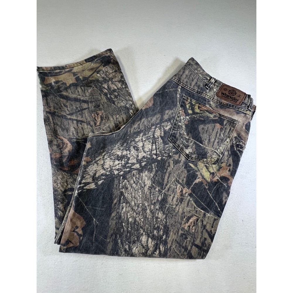 Wrangler Authentics Mens Mossy Oak Camo Double Knee Work Pants 40x32 HNS104A-021